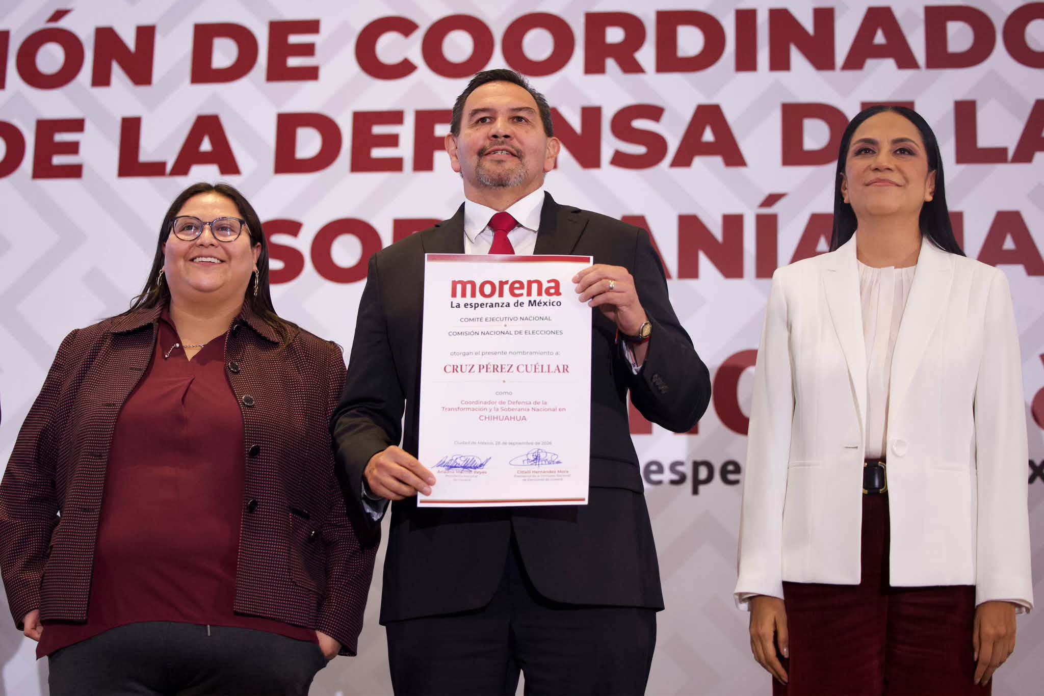 Cruz Pérez Cuéllar encabezará la coordinación de Morena en Chihuahua rumbo al 2027